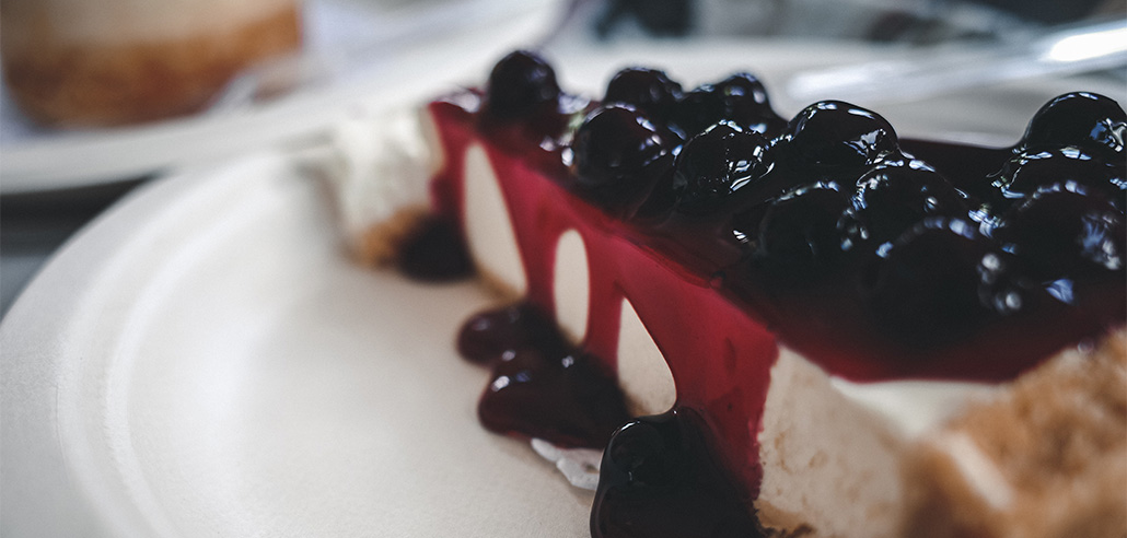 Blueberry Cheesecake Slice